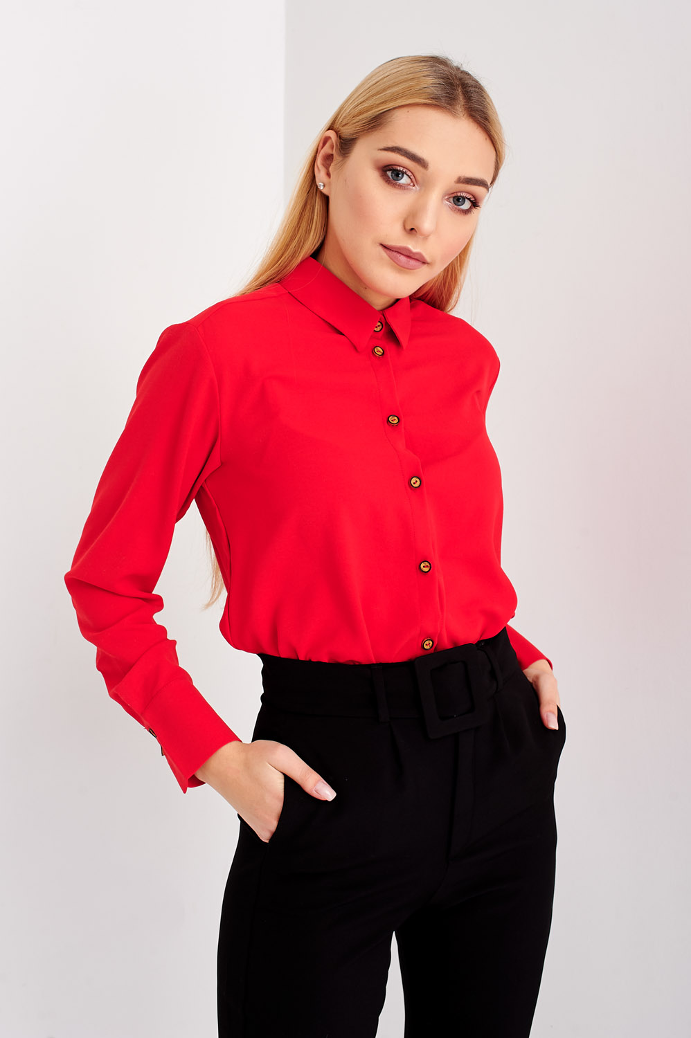 red blouse for work